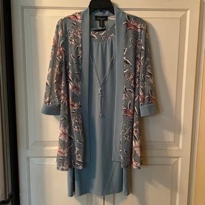 Womens R&M Richards 3/4 Sleeve Floral Sheath Jacket Dress